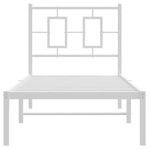 Giroletto con Testiera Metallo Bianco 80x200 cm