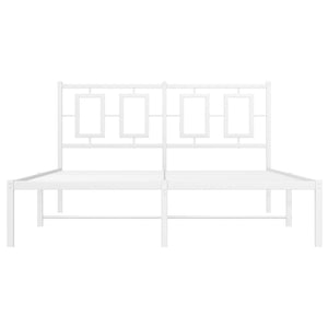 Giroletto con Testiera Metallo Bianco 140x190 cm 374290