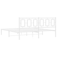 Giroletto con Testiera Metallo Bianco 180x200 cm 374294