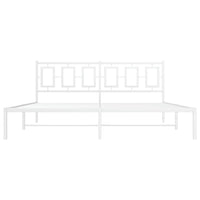 Giroletto con Testiera Metallo Bianco 183x213 cm 374295