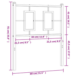 Testiera in Metallo Bianco 75 cm 374316