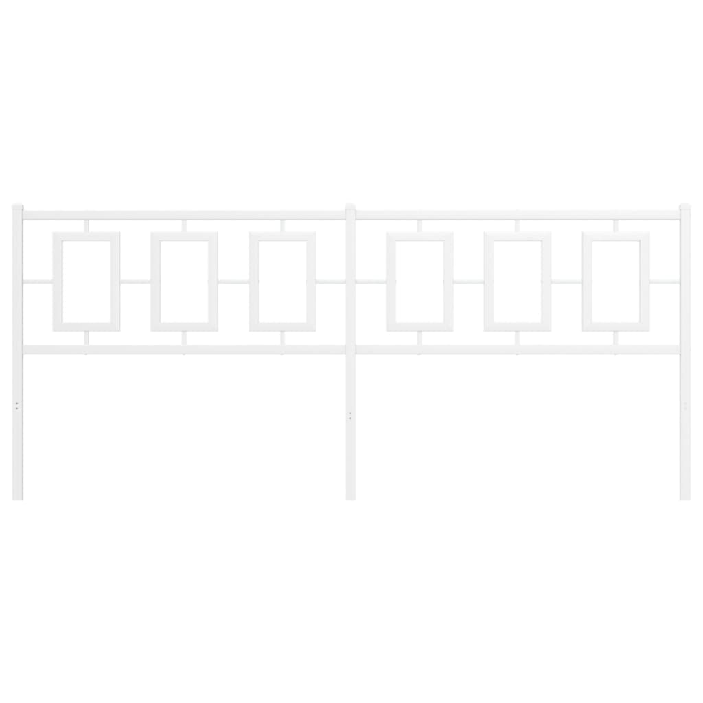 Testiera in Metallo Bianco 193 cm 374327