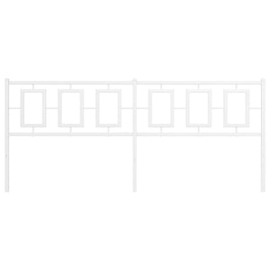 Testiera in Metallo Bianco 193 cm 374327