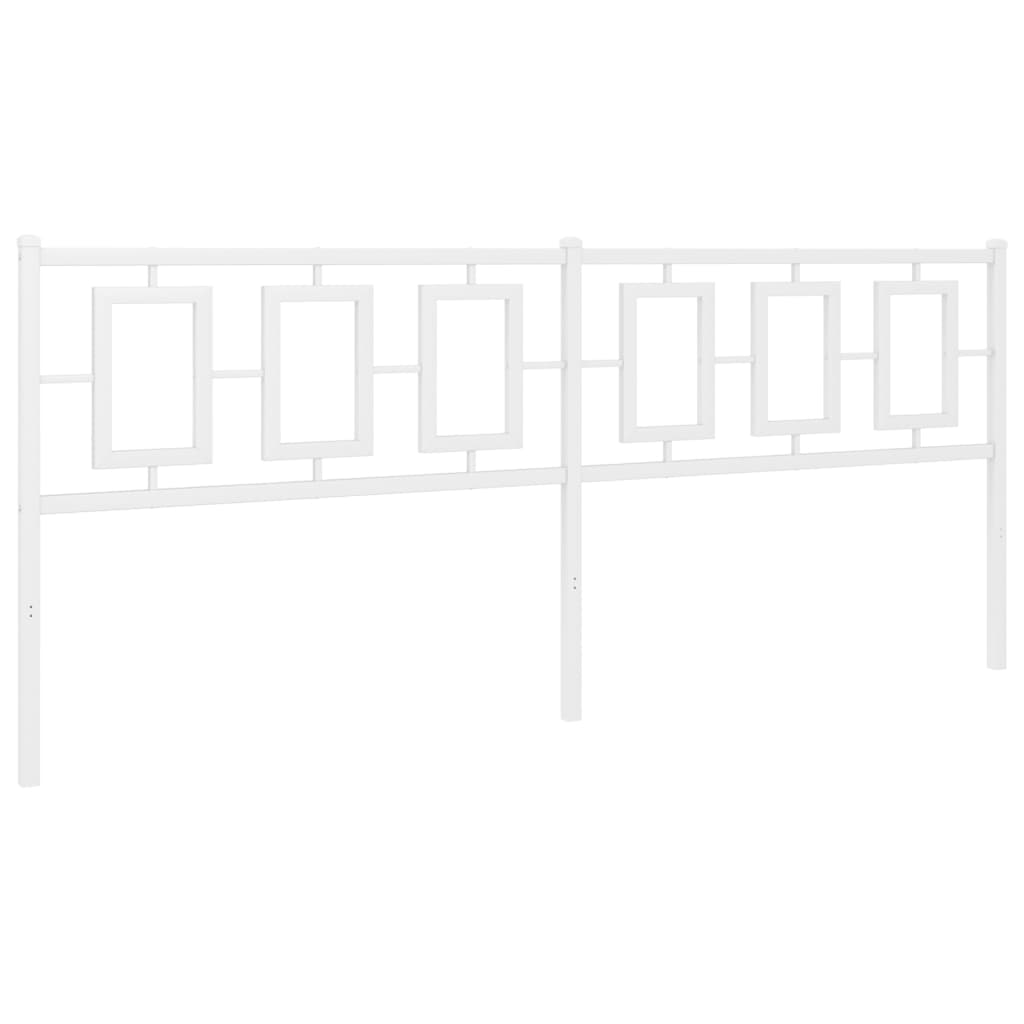 Testiera in Metallo-Testiera in Ferro-Testata Bianco 200 cm 644111
