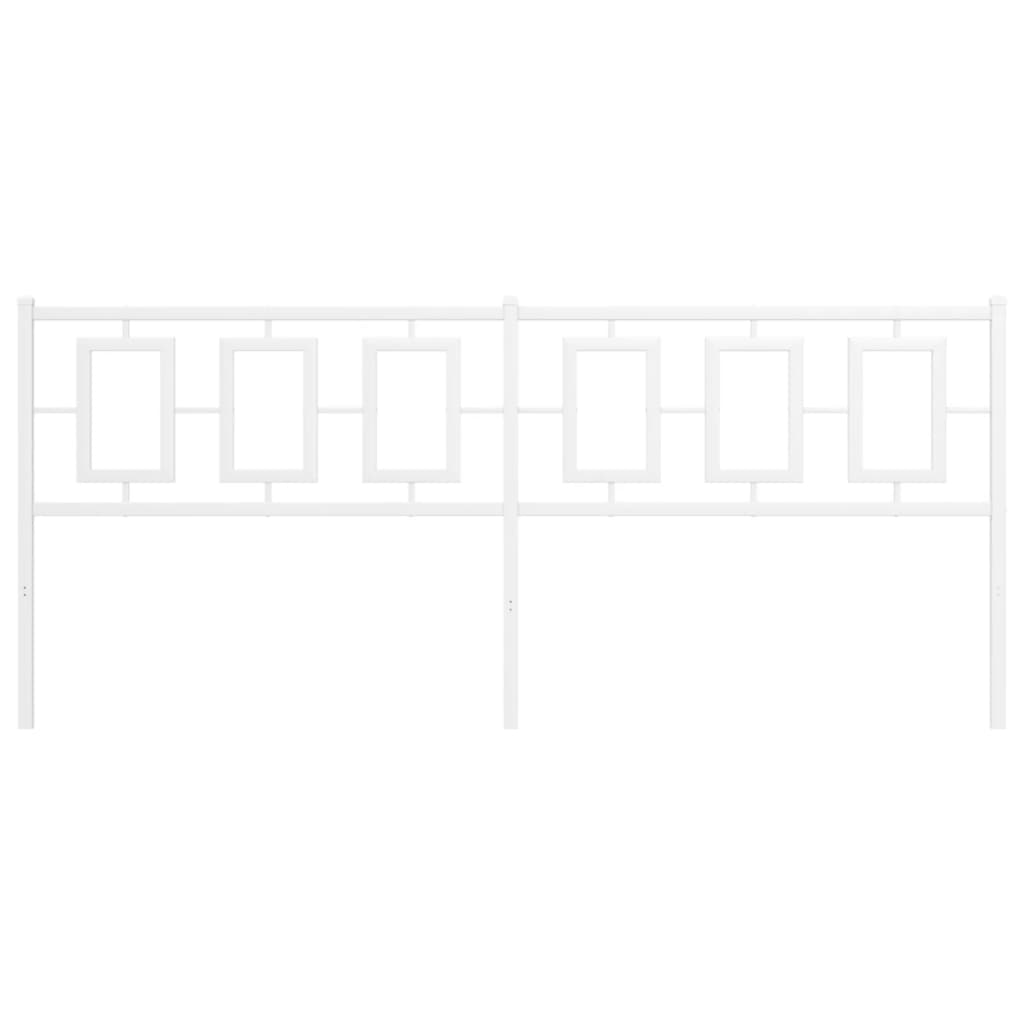 Testiera in Metallo-Testiera in Ferro-Testata Bianco 200 cm 644111