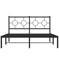 Giroletto con Testiera in Metallo Nero 135x190 cm 376225