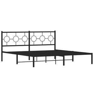 Giroletto con Testiera in Metallo Nero 183x213 cm 376231