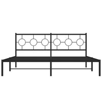 Giroletto con Testiera in Metallo Nero 183x213 cm 376231