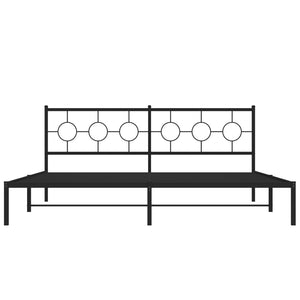 Giroletto con Testiera in Metallo Nero 193x203 cm 376232