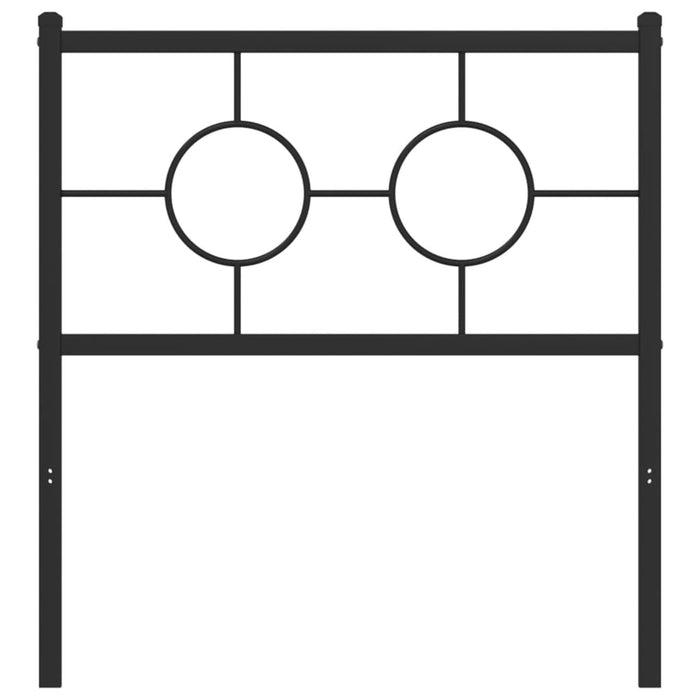 Testiera in Metallo Nero 80 cm 376253