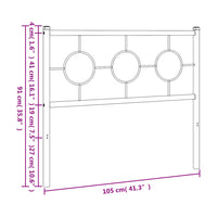 Testiera in Metallo Nero 100 cm 376255