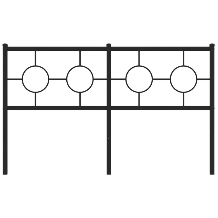 Testiera in Metallo Nero 140 cm 376259
