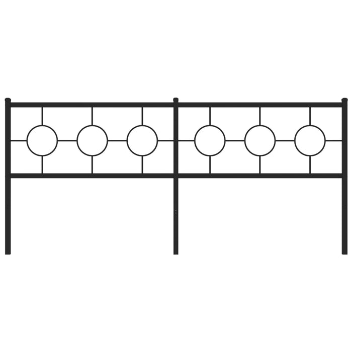 Testiera in Metallo Nero 193 cm 376263