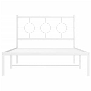 Giroletto con Testiera Metallo Bianco 107x203 cm 376271