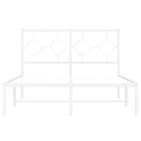 Giroletto con Testiera Metallo Bianco 120x190 cm 376272