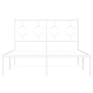 Giroletto con Testiera Metallo Bianco 120x190 cm 376272