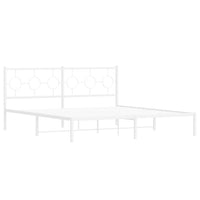 Giroletto con Testiera Metallo Bianco 183x213 cm 376280