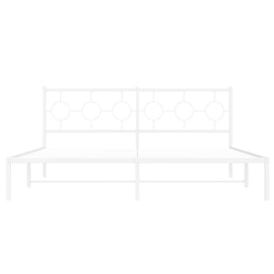 Giroletto con Testiera Metallo Bianco 183x213 cm 376280