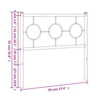 Testiera in Metallo Bianco 90 cm 376303