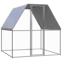 Gabbia per Polli Argento e Grigio 2x2x2 m in Acciaio Zincatocod mxl 87694