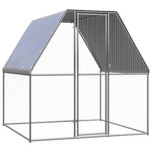 Gabbia per Polli Argento e Grigio 2x2x2 m in Acciaio Zincatocod mxl 87694