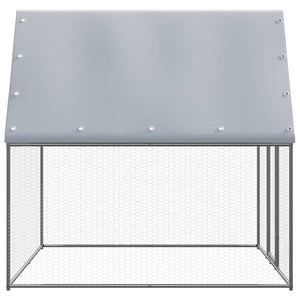 Gabbia per Polli Argento e Grigio 2x2x2 m in Acciaio Zincatocod mxl 87694