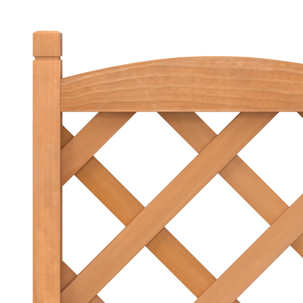 Fioriera con Traliccio Marrone in Legno Massello di Abete 365482