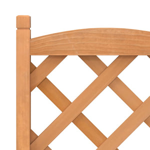 Fioriera con Traliccio Marrone in Legno Massello di Abete 365482