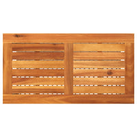 Tavolo da Giardino Beige 70x38x42 cm Polyrattan e Legno Acacia 366272