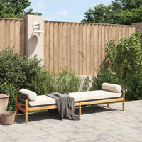 Panca da Giardino con Cuscino in Polyrattan e Acacia 366299