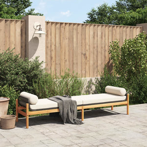 Panca da Giardino con Cuscino in Polyrattan e Acacia 366299