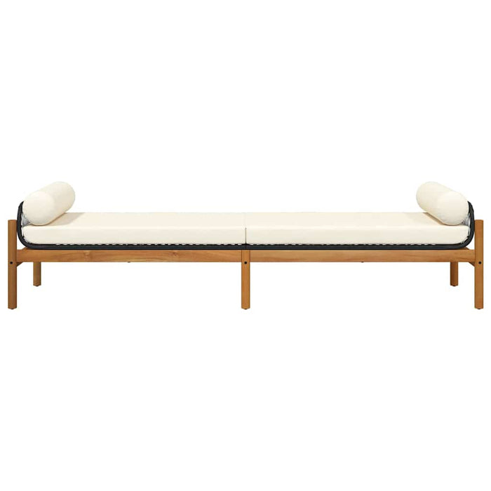 Panca da Giardino con Cuscino in Polyrattan e Acacia 366299