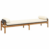 Panca da Giardino con Cuscino in Polyrattan e Acacia 366299