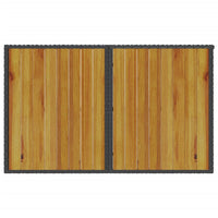 Tavolo da Giardino Piano in Legno Nero 110x68x70 cm Polyrattan