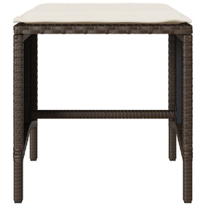 Set Divano da Giardino 4 pz con Cuscini-Sofa da Giardino-Divanetto da esterno Marrone in Polyrattan 215334