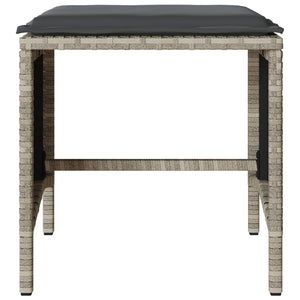 Set Divano da Giardino 4 pz con Cuscini-Sofa da Giardino-Divanetto da esterno Grigio Chiaro Polyrattan 540930