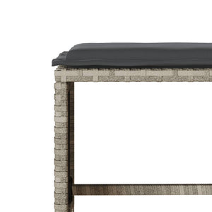 Set Divano da Giardino 4 pz con Cuscini-Sofa da Giardino-Divanetto da esterno Grigio Chiaro Polyrattan 540930