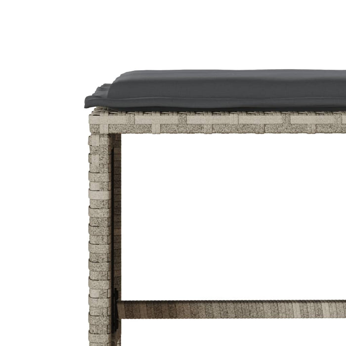 Set Divano da Giardino 4 pz con Cuscini-Sofa da Giardino-Divanetto da esterno Grigio Chiaro Polyrattan 540930