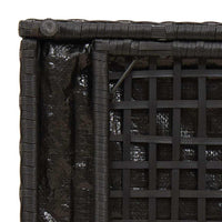 Scatola per cuscini  Nera 50x50x50 cm in Polyrattan 365408