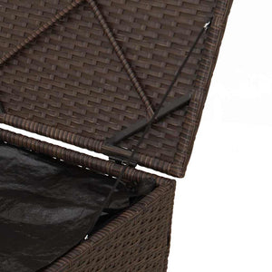 Cassetta di Stoccaggio da Esterno  Marrone e Panna Rattan Medio 365409