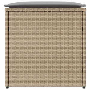 Scatola di Stoccaggio per Esterni  Beige Rattan Sintetico Media 365411