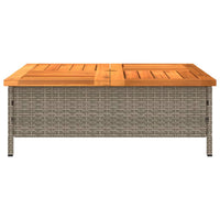 Copertura Base Ombrellone Grigia 70x70x25cm Polyrattan e Acacia 365953