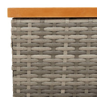 Copertura Base Ombrellone Grigia 70x70x25cm Polyrattan e Acacia 365953