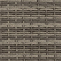 Divano da Giardino 2 Posti con Sgabelli Grigio in Polyrattan