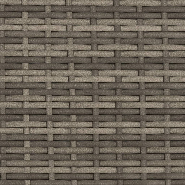 Divano da Giardino 2 Posti con Sgabelli Grigio in Polyrattan