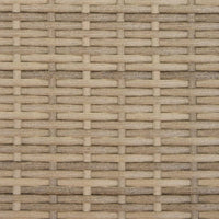 Divano da Giardino 2 Posti con Sgabelli Beige in Polyrattan