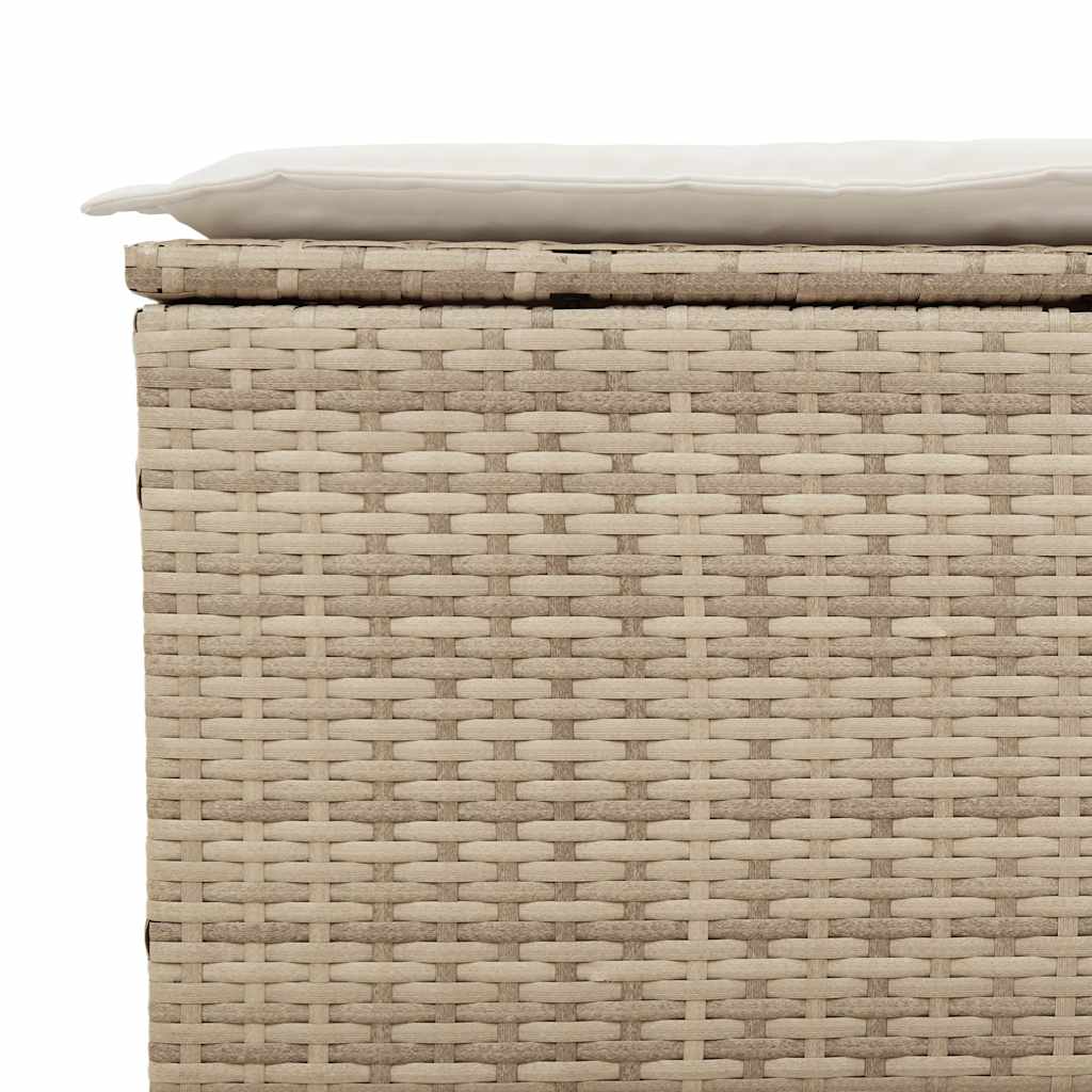 Set Divano da Giardino 3 pz con Cuscini-Sofa da Giardino-Divanetto da esterno Beige in Polyrattan 106799