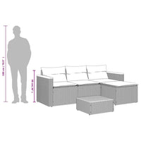 Set Divano da Giardino 3 pz con Cuscini-Sofa da Giardino-Divanetto da esterno Beige in Polyrattan 106799