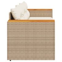 Divano da Giardino con Cuscini a 3 Posti Beige in Polyrattan 365831