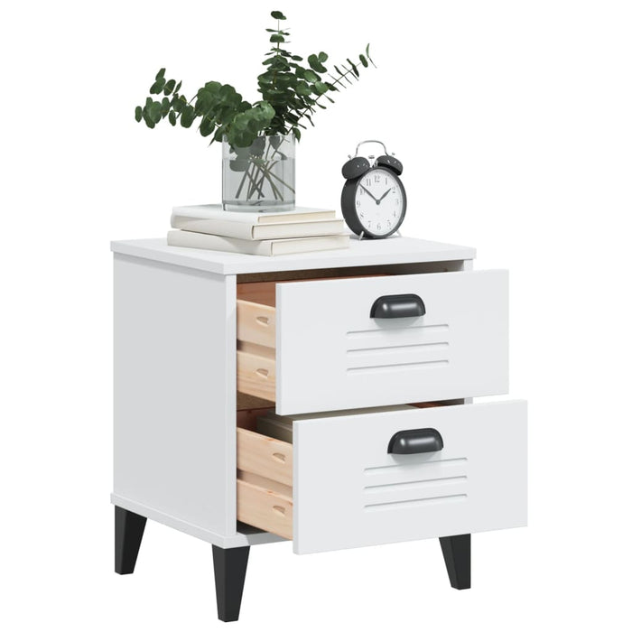 Comodino VIKEN Bianco in Legno Multistrato 374908